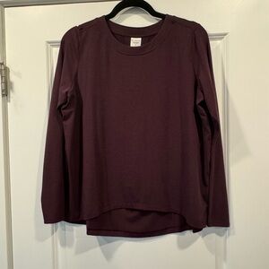 Athleta “With Ease” long sleeve Spiced Cabernet top